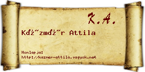 Kázmér Attila névjegykártya